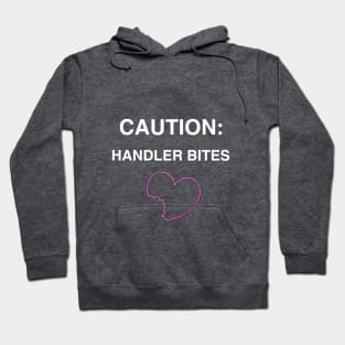 Caution: Handler Bites - Heart Hoodie